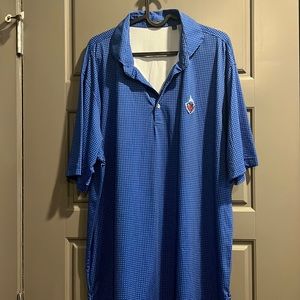 Turtleson a royal blue mens golf polo